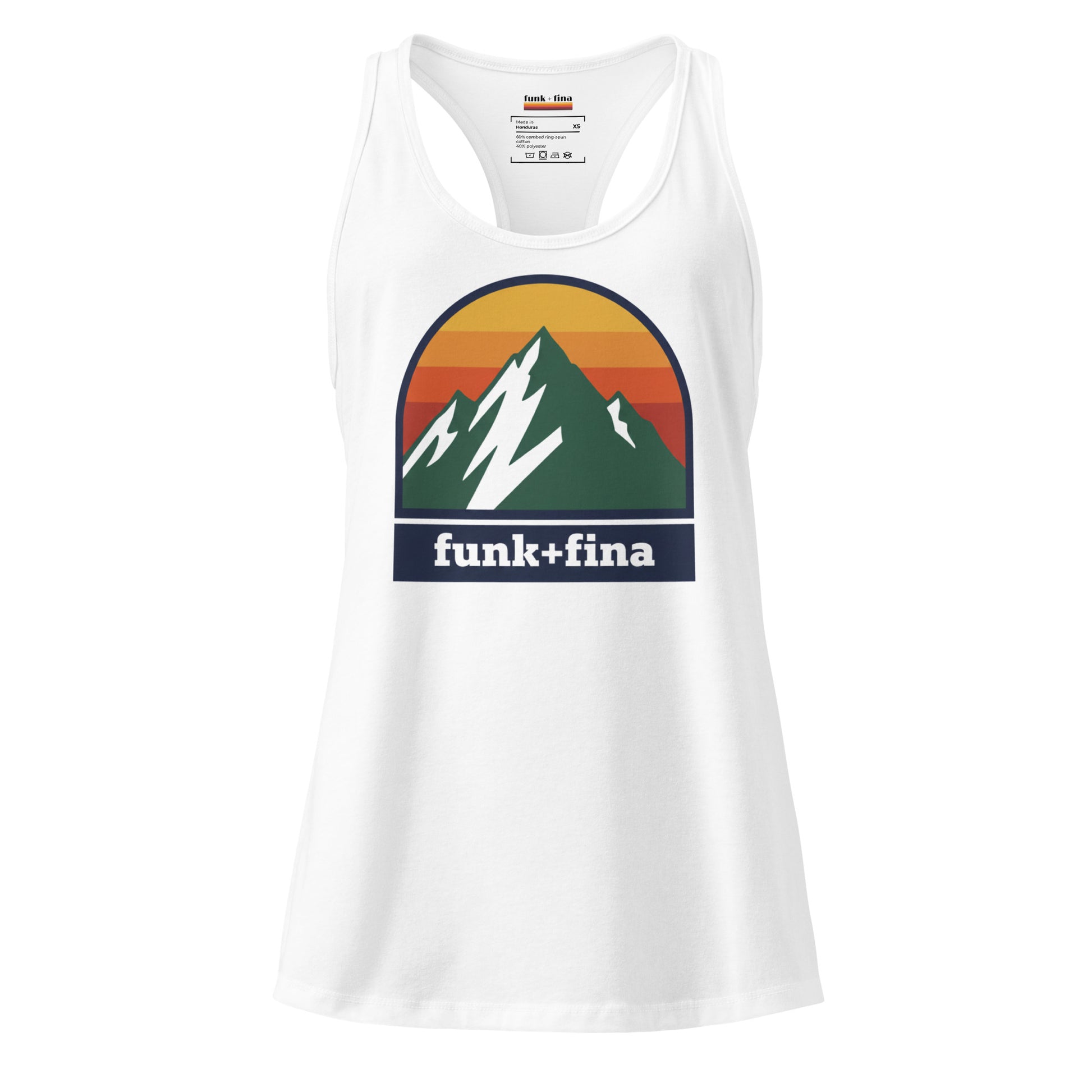 retro mountains | fitted racerback tank