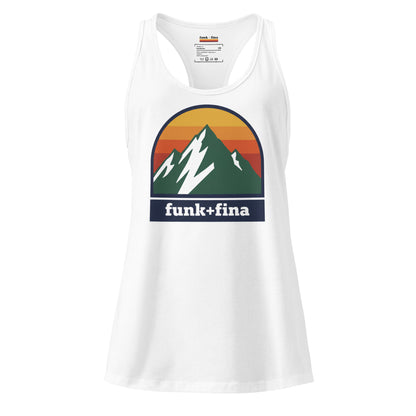 retro mountains | fitted racerback tank