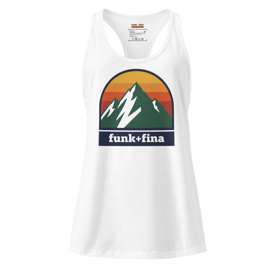 retro mountains | fitted racerback tank