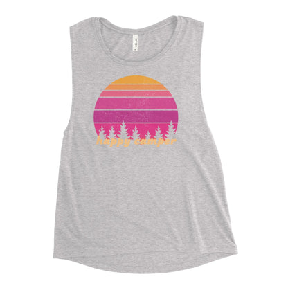 pink sunset | girlie muscle tank - f u n k + f i n a